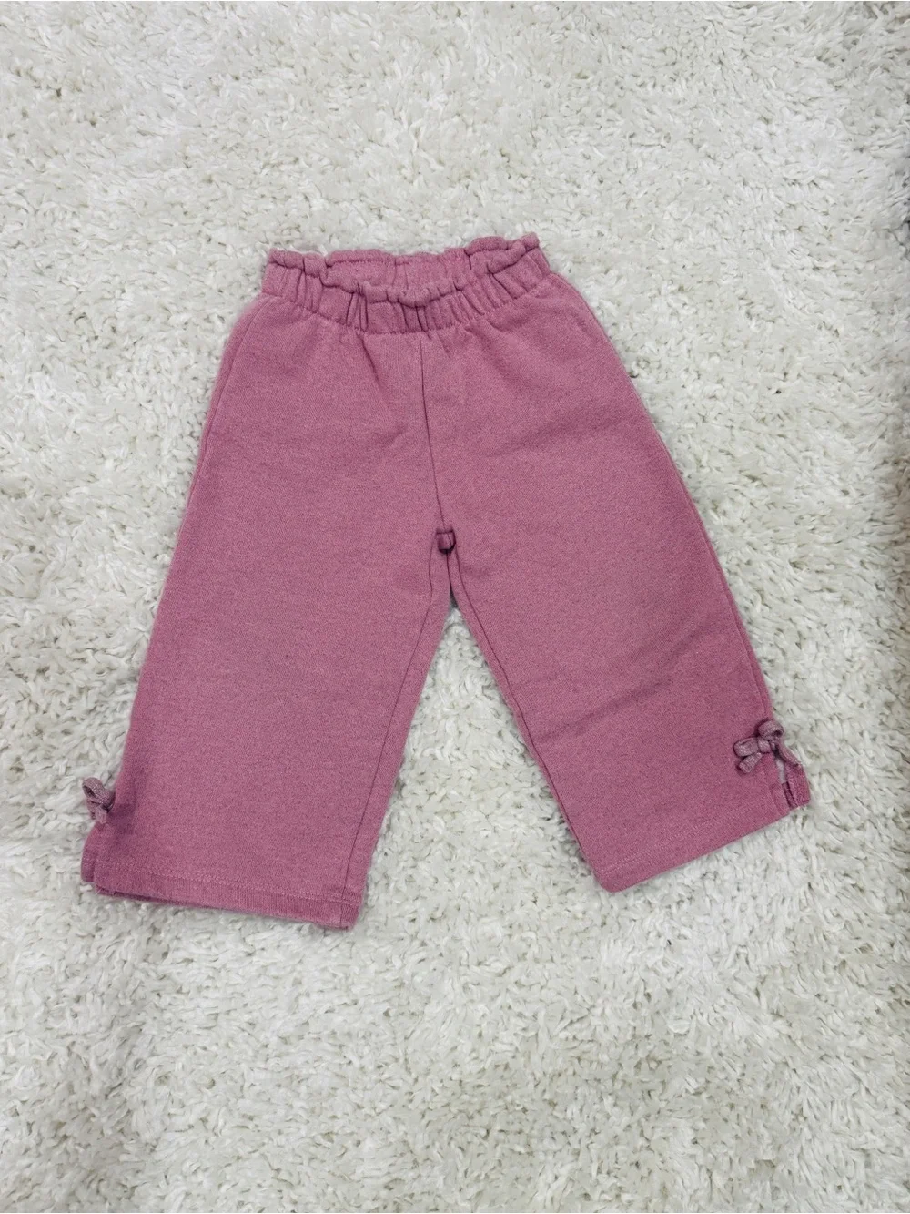 Zara Kids Sparkly Pink Pull-On Sweater Pants Size 3 Years